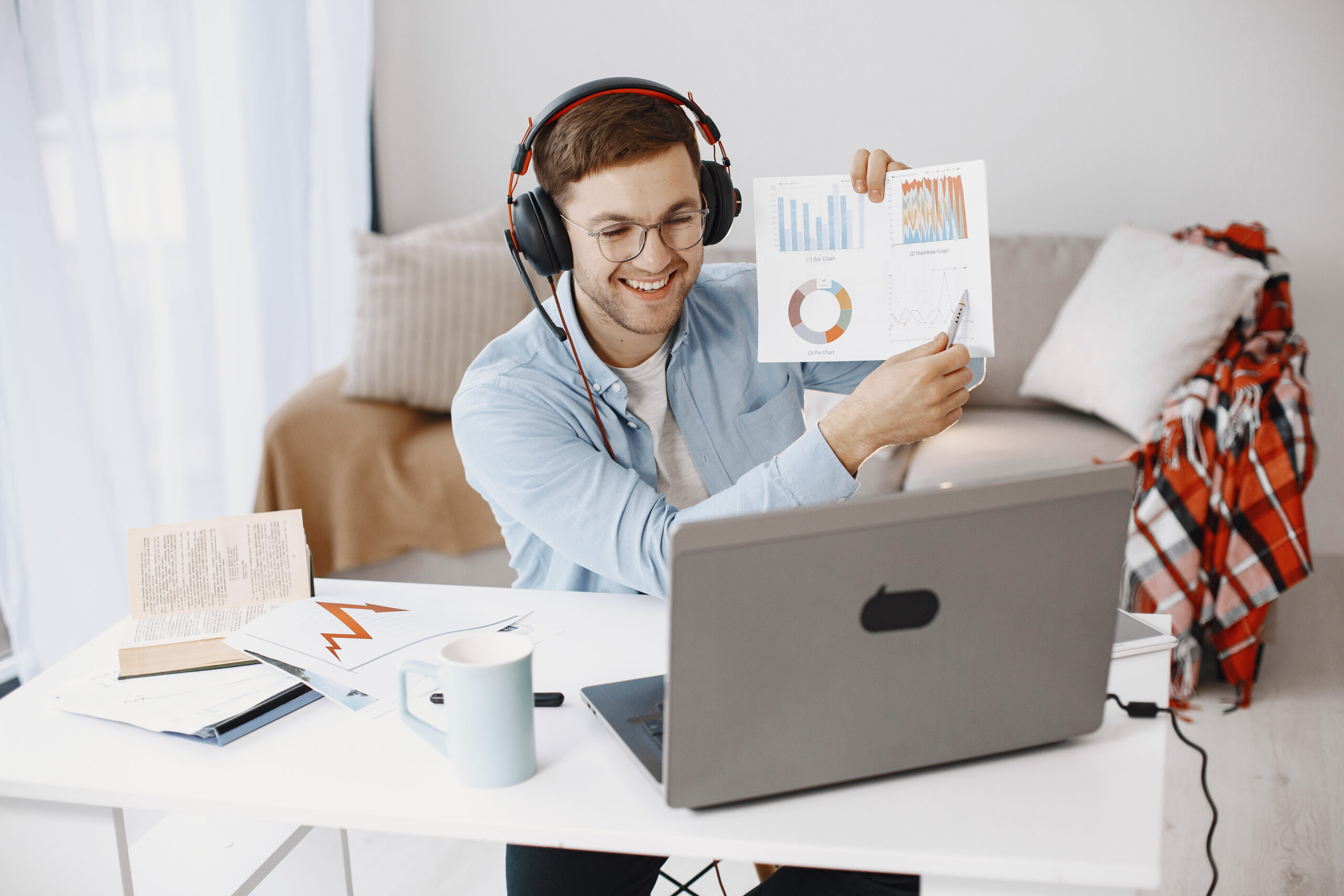 Freelance bookkeeper or virtual assistant managing client financial records from a home office — running bank reconciliations with a free online tool